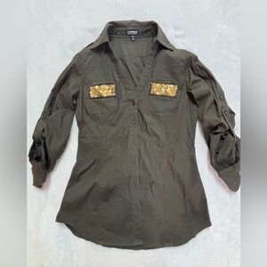 Express Essential Stretch Shirt in Black